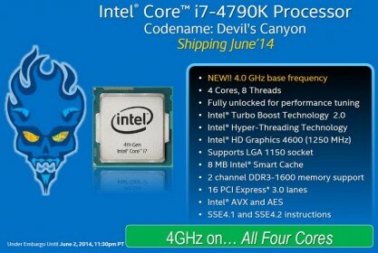 core i7 4790k 417x280 Lista de CPUs al mejor precio para gamers, junio del 2014